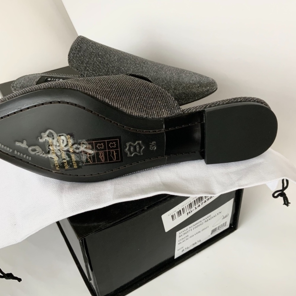 Alice + Olivia Madalyn Loafer Flat Mule Silver - Picture 11 of 12